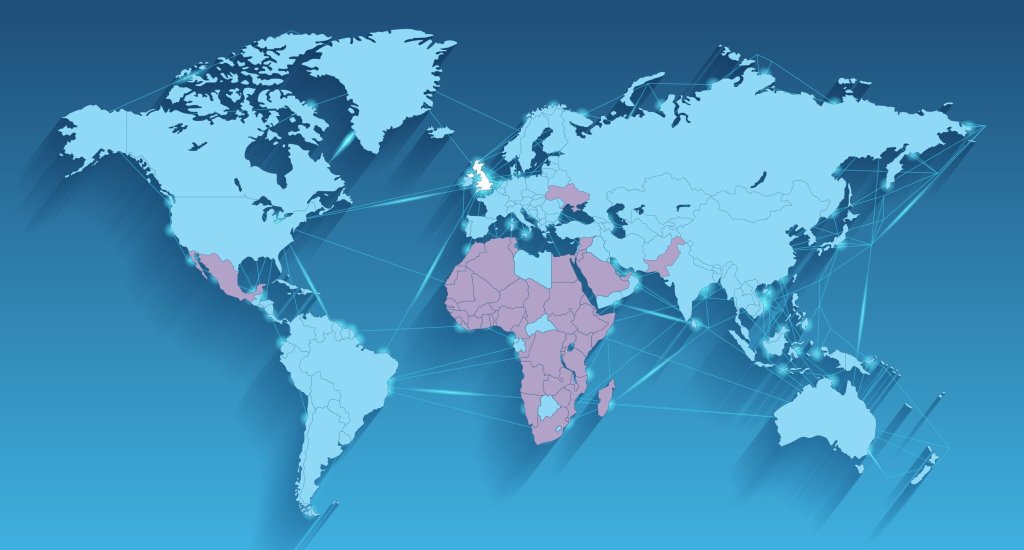 Vallis Group supply chain points on the world map